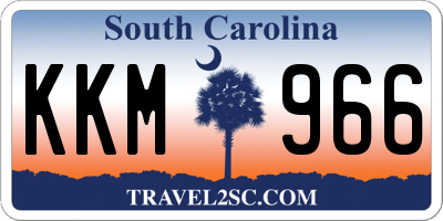 SC license plate KKM966
