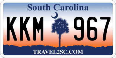 SC license plate KKM967