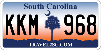 SC license plate KKM968
