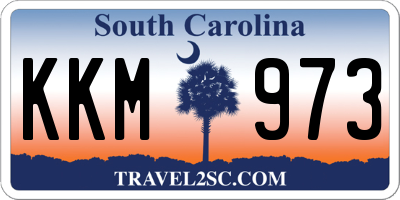 SC license plate KKM973