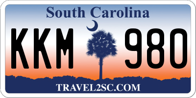 SC license plate KKM980
