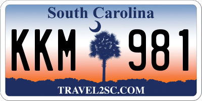 SC license plate KKM981