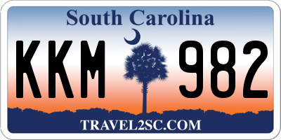 SC license plate KKM982