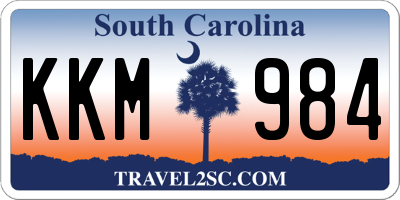 SC license plate KKM984