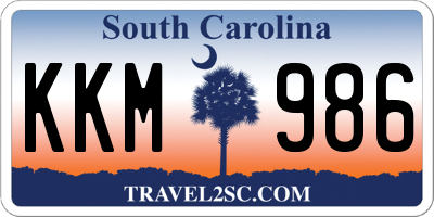 SC license plate KKM986