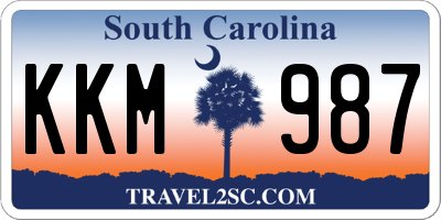 SC license plate KKM987