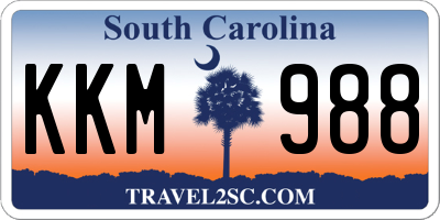 SC license plate KKM988