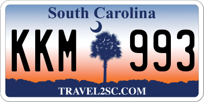 SC license plate KKM993