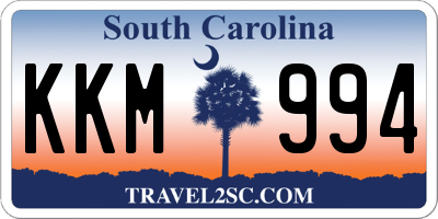 SC license plate KKM994