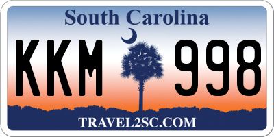 SC license plate KKM998