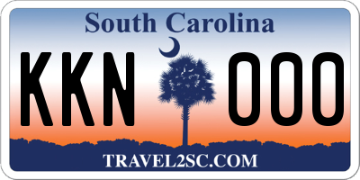 SC license plate KKN000