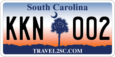 SC license plate KKN002