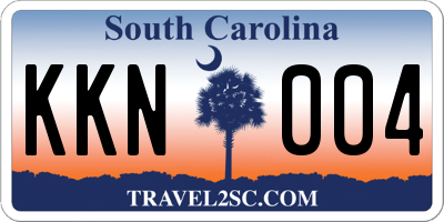 SC license plate KKN004