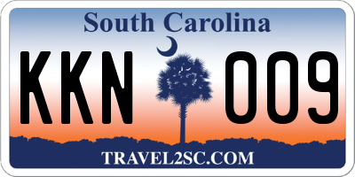 SC license plate KKN009