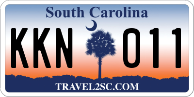SC license plate KKN011