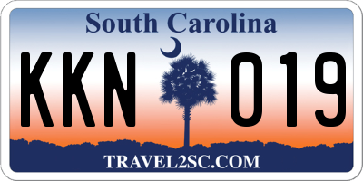 SC license plate KKN019