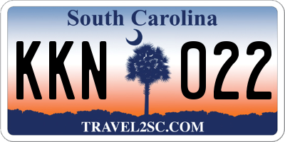 SC license plate KKN022