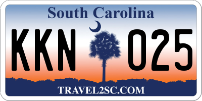 SC license plate KKN025