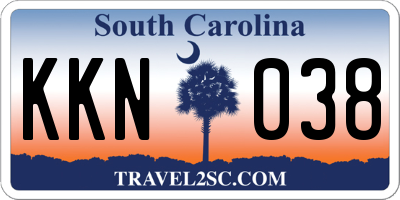 SC license plate KKN038