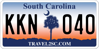 SC license plate KKN040