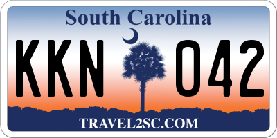 SC license plate KKN042