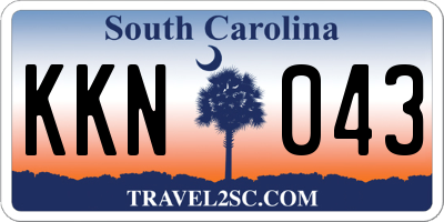 SC license plate KKN043
