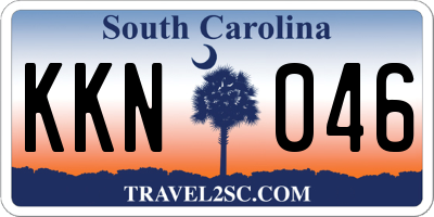 SC license plate KKN046