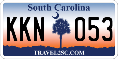 SC license plate KKN053