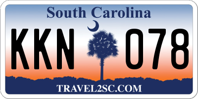 SC license plate KKN078