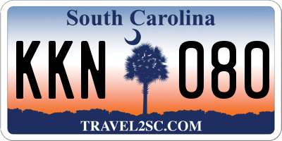 SC license plate KKN080
