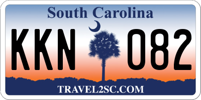 SC license plate KKN082