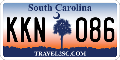 SC license plate KKN086