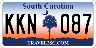 SC license plate KKN087