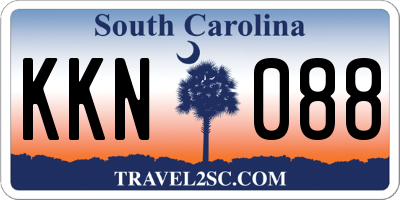 SC license plate KKN088