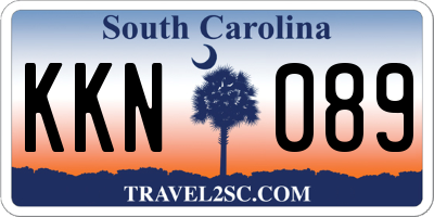 SC license plate KKN089