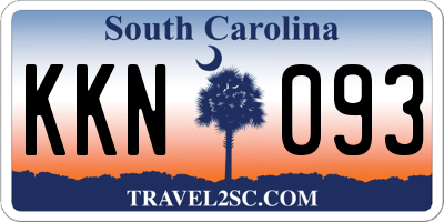 SC license plate KKN093