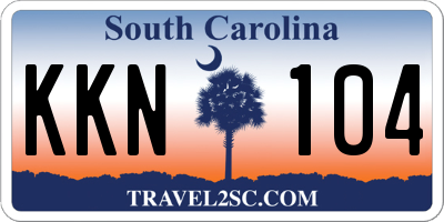 SC license plate KKN104
