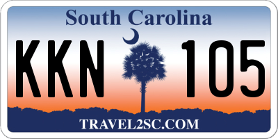 SC license plate KKN105