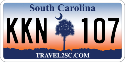 SC license plate KKN107