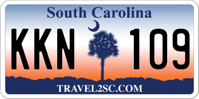 SC license plate KKN109