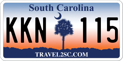 SC license plate KKN115