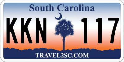 SC license plate KKN117
