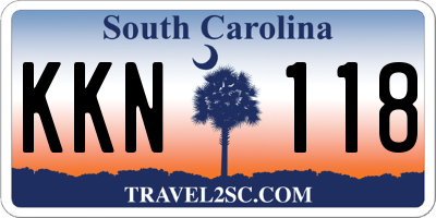 SC license plate KKN118