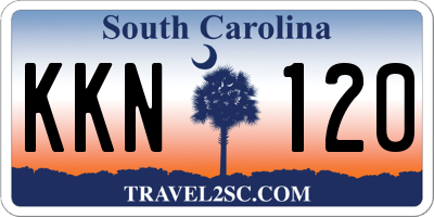 SC license plate KKN120