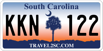 SC license plate KKN122
