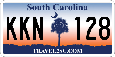 SC license plate KKN128