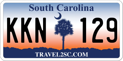 SC license plate KKN129