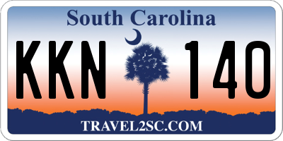 SC license plate KKN140