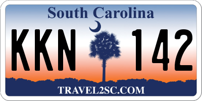 SC license plate KKN142