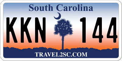 SC license plate KKN144